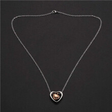 20X Collier Pendentif de Urne de Cremation en Forme de Double Coeur de la Couleur Or Rose, Collier de Pendentif D'Entonnoir de Remplissage de Souvenir