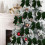 Christmas Bows for Tree Wreath 4-Pack White Green Brown 1
