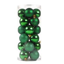 Christmas Tree Decorations Set Plastic Hanging Baubles 24