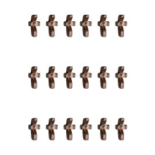 18X Croix Coeur Cadeau D'Encouragement en Bois Doigt Soulagement Du Stress Cadeaux Croix de Poche Cadeau Croix en Bois de Poche