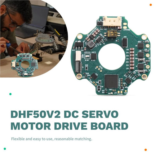 DHF50v2  Brushless Servo Motor Drive Board with Encoder and Inductive Driver with CAN Communication, Only for MHF5005