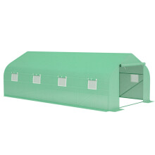 Polytunnel Greenhouse with Windows and Door, Walk in Greenhouse for Garden, Backyard (6 x 3 M)