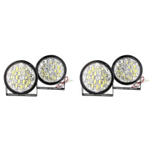4 Pièces Séries  12V 18 LED DRL Lampe de Brouillard de Voiture Ronde Conduite les Feux de Jour Blanc