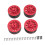 RC Car Wheels 1/12 1/16 Scale 4-Piece Red 1