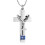 Birthstone Cross Urn Necklace for Cremation Ashes Keepsake 1
