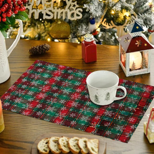 Christmas Placemats Set Washable Insulated 4-Pack