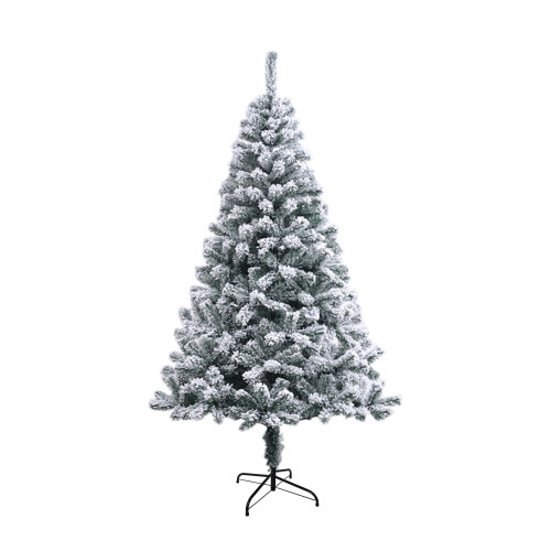 7ft Flocked Artificial Christmas Tree Snow Covered 1