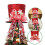 Red Sequined Bowler Hat Tree Topper with Ribbon 1pc 1