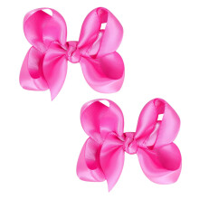 Satin Bow for Girls 3 Inch White 2 Pcs