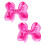 Satin Bow for Girls 3 Inch White 2 Pcs 1