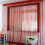 Heart-Shaped Tassel String Curtain Red Sheer 1 Piece 1