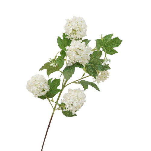 Artificial Snowball Hydrangea Stems Milky White 6
