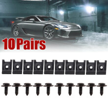 Spring Metal U-Clip with Screw for Car Bumper Trim