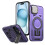 Purple Rugged MagSafe Case for iPhone 15 Plus 6.7 inch with 1