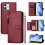 Purple Leather Wallet Case for iPhone 12 6.1-Inch with 1