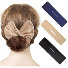 Hair Bun Maker Set 3-Piece Black Navy Khaki