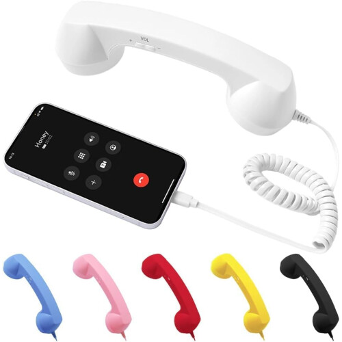Retro Phone Handset Type-C Black