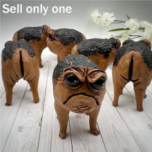 6X Grumpy Żaba Ropucha Statua Brzydki Wściekły Ogród Yard Żaba Decor Statua Zabawa Nowość Biuro w Domu Żaba Decor Rzeźba