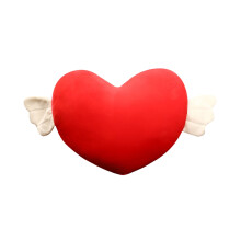 Heart-Shaped Throw Pillow Soft Plush Red