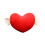 Heart-Shaped Throw Pillow Soft Plush Red 1