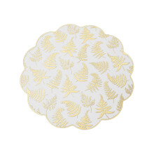 Christmas Pine Tree PVC Placemat 15.0 Inch Gold