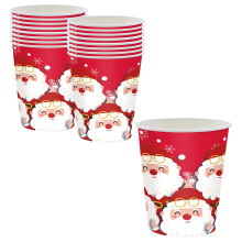 Christmas Disposable Cups Santa Style 16 pcs
