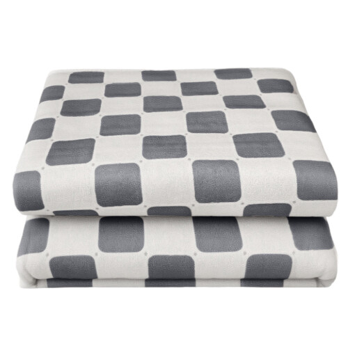 Heated Flannel Blanket Electric Warmth 120V