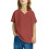 Girls Short Sleeve V-Neck Solid Top Soft Casual Tee Red 1