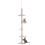 Floor to Ceiling Cat Tree 230-260cm Height Adjustable, 5-Tier Cat Tower with Scratching Posts, Hammock, Perches, Beige 1