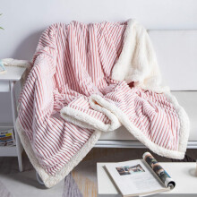 Sherpa Fleece Blanket Grey White 60x80 inch Twin Size