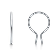 Sterling Silver Huggie Hoop Earrings 10mm