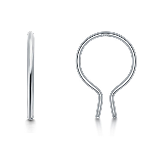 Sterling Silver Huggie Hoop Earrings 10mm