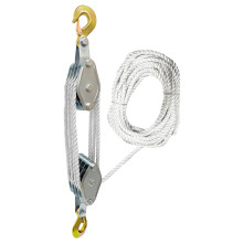 Block and Tackle Pulley Hoist 3/4-inch Wheel 2200 lbs