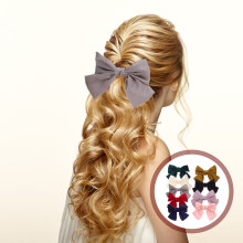 Hair Ribbon Bow Clips for Teen Girls Satin 9 Pcs