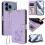 Light Purple Leather Wallet Case for iPhone 17 Pro 6.3" 1