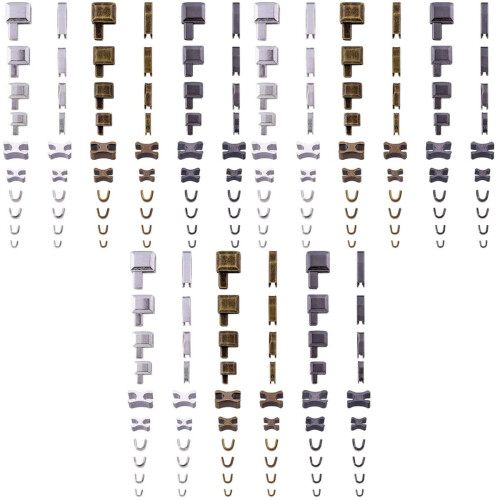 Zipper Teeth Repair Kit Socket and Stops 0.5x1x1.6 cm 3 Sets