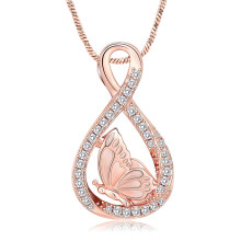 Butterfly Cremation Urn Necklace Stainless Steel 1