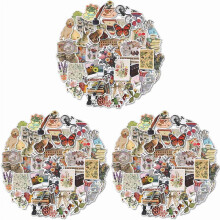 Vintage Stickers Waterproof Vinyl 150 Pieces