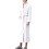 Women's Terry Cloth Bathrobe White Double Pockets 1
