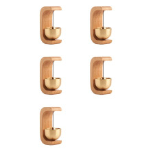 Sonnette en Bois Carillons Éoliens Sonnette Sans Fil pour Sonnette de Porte D'Entrée de Maison Décoration Murale de Pièce Esthétique-A, 5 Pièces