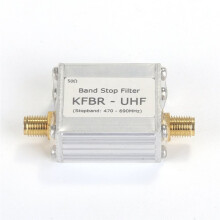 Filtro de Rejeição de Banda UHF 470-690MHz, Bloqueador de Sinal 5G, Filtro RF de 3W com Baixa Perda de Inserção
