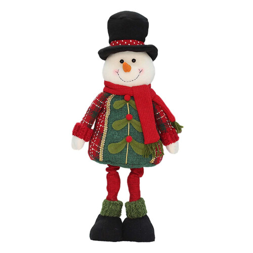 Stretchable Santa Claus Plush Figurine with Flexible Legs