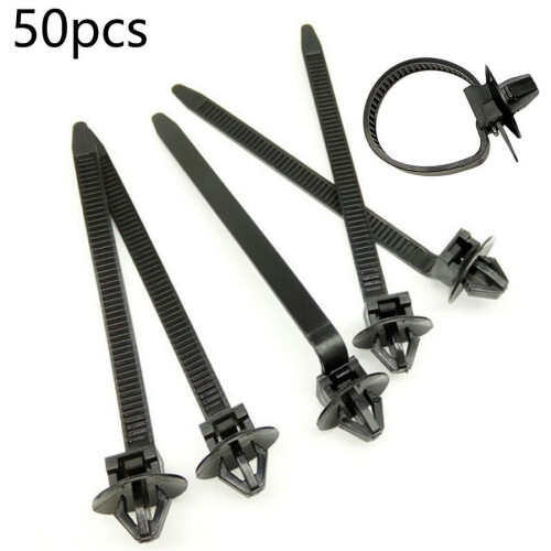 Nylon Cable Tie Wrap Fixed Fastener Clips 50 pcs