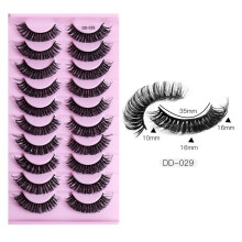 Synthetic False Eyelashes - Soft Natural Style, 10 Pairs