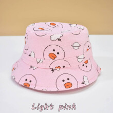 (Pink Duck) Infant Sun Hat Kids Cotton Baby Cap With Short Brim For Sun And Protection Breathability