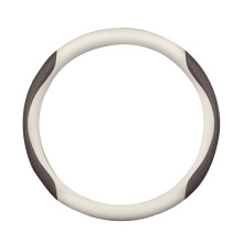 White Leather Steering Wheel Cover for Volkswagen Cars