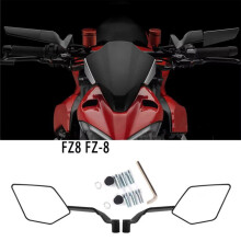 Motorcycle Rearview Mirrors with Reflector Spoiler 2PCS