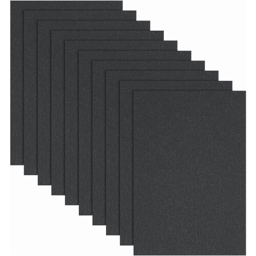 Leather Stiffener Sheets Black 10 pcs 7.87 x 11.8 in