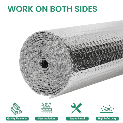 Reflective Foil Insulation Roll R-24 Heat Cool Barrier