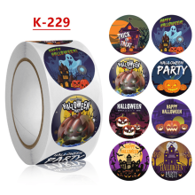 Halloween Stickers Round 1.5 Inch 500 Pieces